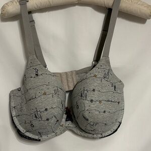 Ambrielle Gray Artsy Winter Wonderland  Patterned  36 DD Bra
